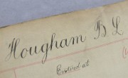 Detail of Bertram Hougham's staff card