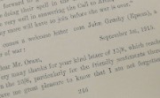 Letter from Gruchy printed in the bank's staff magazine, 1915