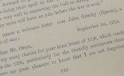 Letter from Gruchy printed in the bank's staff magazine, 1915