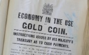 Detail of a memorandum describing instructions from the Treasury, 1914