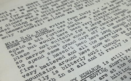 Photograph of a letter from Enid Rice