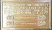Photograph of Tiverton branch First World War memorial