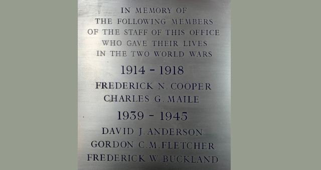 London Knightsbridge branch's combined war memorial