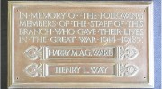 Photograph of Aylesbury branch First World War memorial