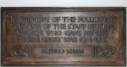 Photograph of Manchester Regent Road Parr's branch First World War memorial