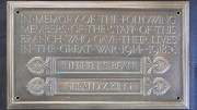 Photograph of London Hanover Square branch First World War memorial