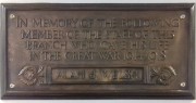 Photograph of Pendleton branch First World War memorial