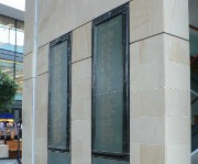 Photograph of National Bank of Scotland's two war memorials