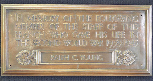 Photograph of Goodmayes branch Second World War memorial