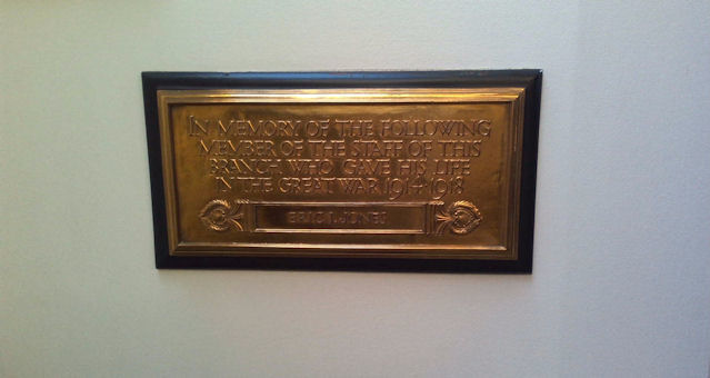 Photograph of Brentford branch First World War memorial