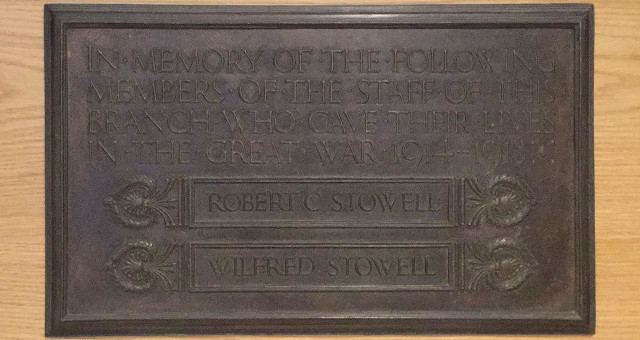 Photograph of Littlehampton branch First World War memorial Photograph of Littlehampton branch First World War memorial
