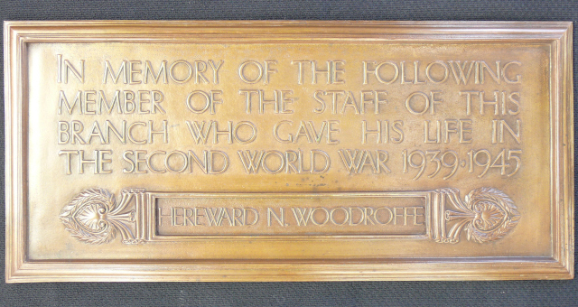 Photograph of Farnborough branch Second World War memorial